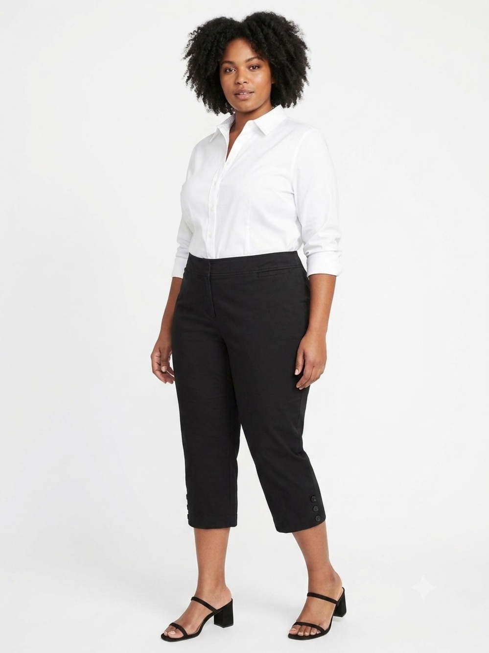 Women’s Black Vintage Sag Harbor Capris
